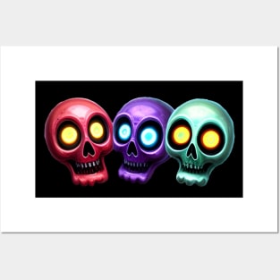 Spooky Scary Skulls - Colorful Variant Posters and Art